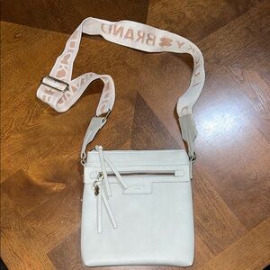 Lucky Brand Cream Crossbody Bag with Logo Strap